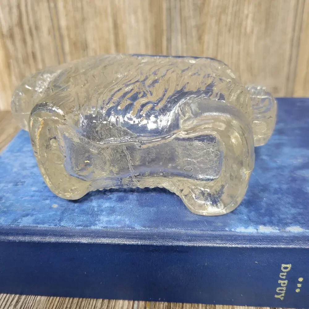 Vintage LE Smith Scottie Dog Clear Glass Creamer 1930s Post Cereal Premium Dish
